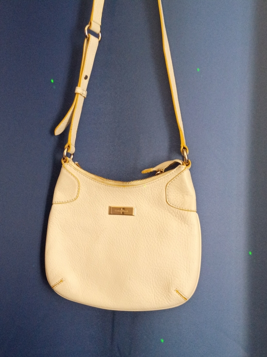 Cole Haan Handbags - Cole Haan Cream Pebble Leather Crossbody Bag